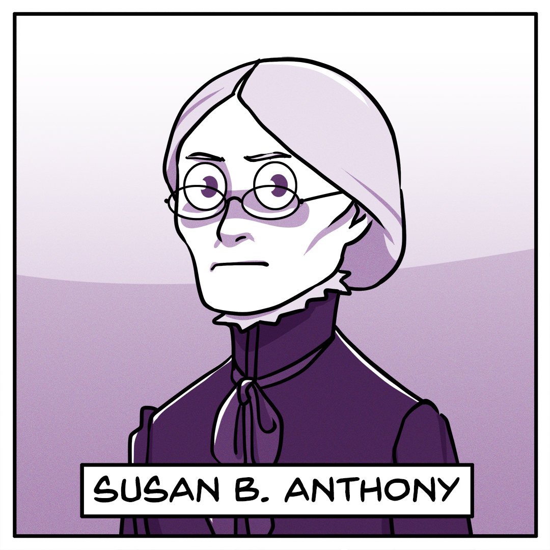 Cartoon of Susan B. Anthony